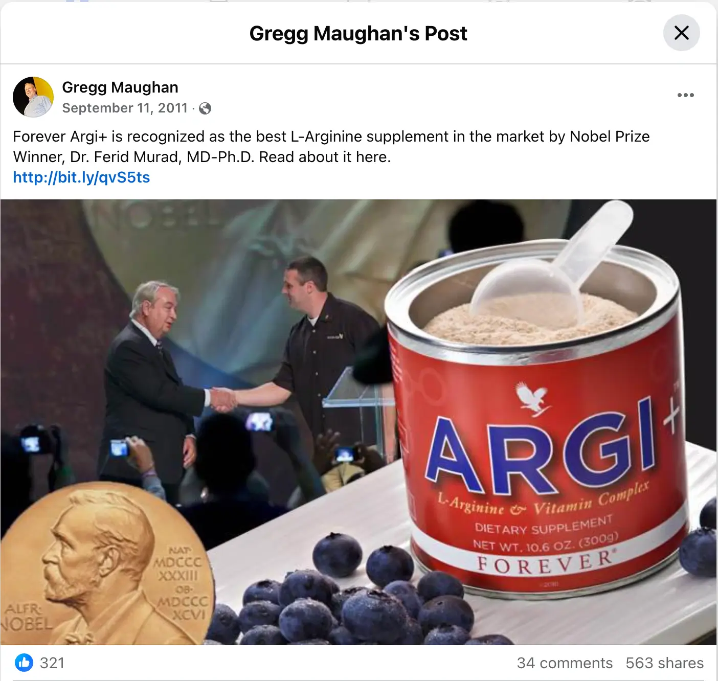 Forever Argi+ by Nobel Prize Winner, Dr. Ferid Murad
